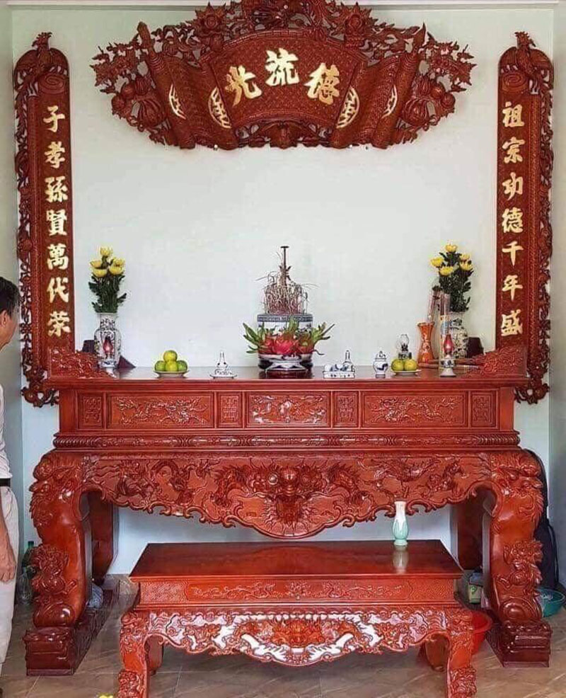 Bàn Sập Thờ Gỗ Đẹp Mã ST08
